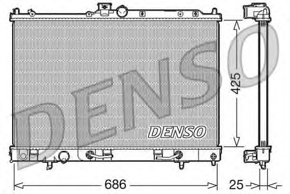 Радиатор, охлаждение двигателя DENSO DRM45027