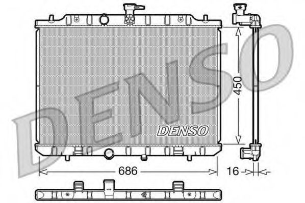 Радиатор, охлаждение двигателя DENSO DRM46009