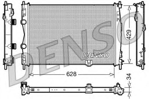 Радиатор, охлаждение двигателя DENSO DRM46017