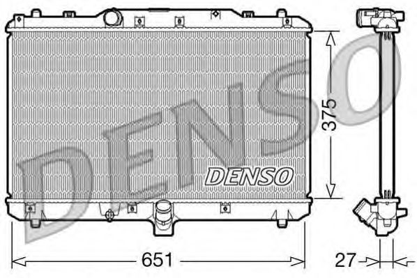 Радиатор, охлаждение двигателя DENSO DRM47022