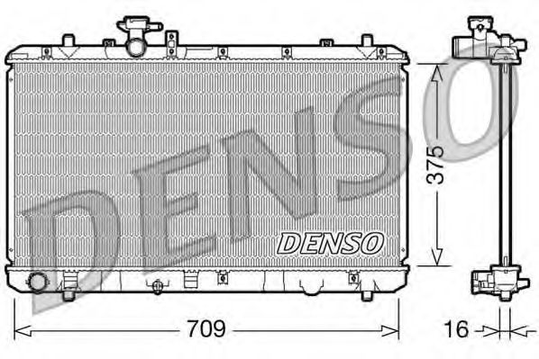 Радиатор, охлаждение двигателя DENSO DRM47023