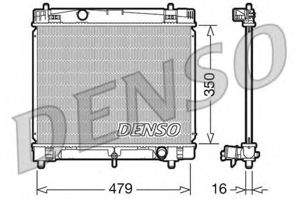 Радиатор, охлаждение двигателя DENSO DRM50008