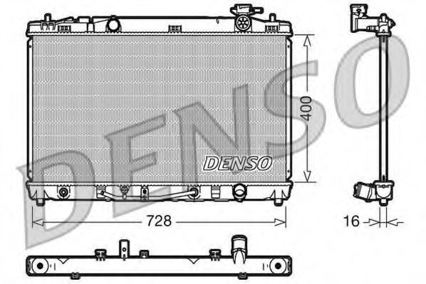 Радиатор, охлаждение двигателя DENSO DRM50041