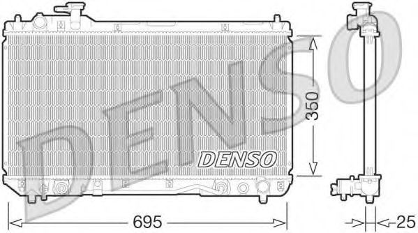 Радиатор, охлаждение двигателя DENSO DRM50063