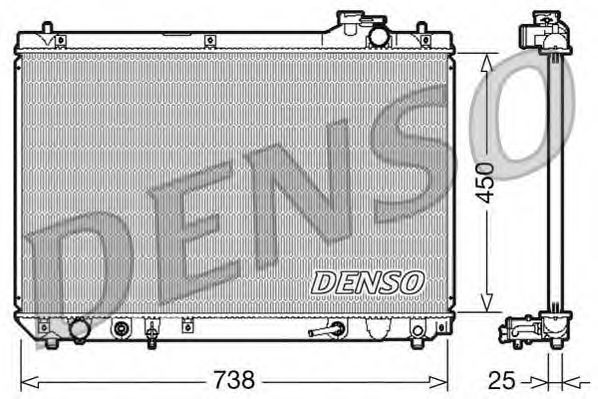 Радиатор, охлаждение двигателя DENSO DRM51004