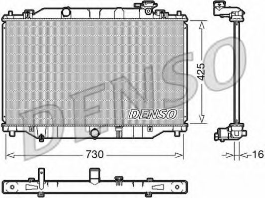 Радиатор, охлаждение двигателя DENSO DRM44039