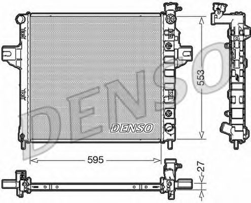 Радиатор, охлаждение двигателя DENSO DRM06032