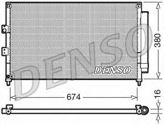 Радиатор, охлаждение двигателя DENSO DRM15008