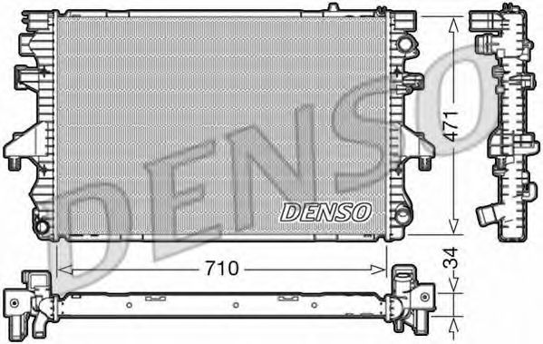 Радиатор, охлаждение двигателя DENSO DRM32040
