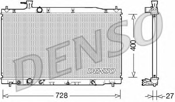 Радиатор, охлаждение двигателя DENSO DRM40033