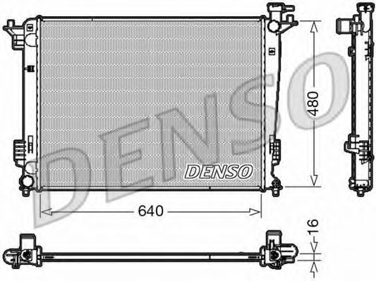 Радиатор, охлаждение двигателя DENSO DRM41003