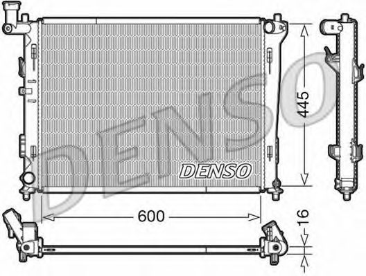 Радиатор, охлаждение двигателя DENSO DRM41004