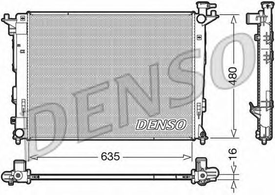 Радиатор, охлаждение двигателя DENSO DRM41006