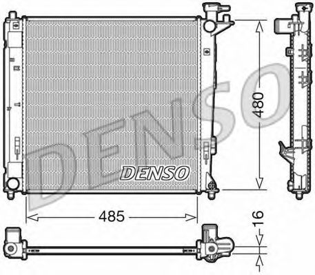Радиатор, охлаждение двигателя DENSO DRM41008