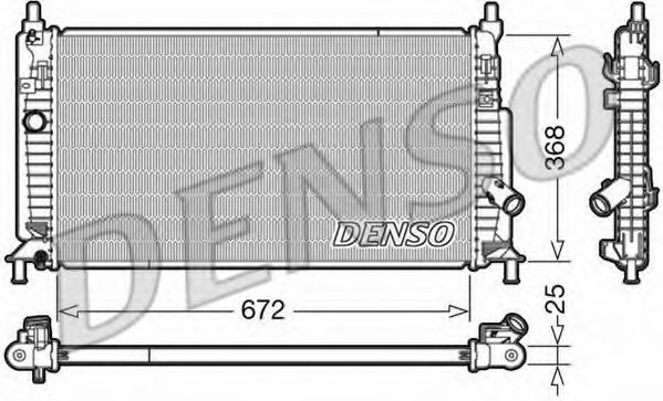 Радиатор, охлаждение двигателя DENSO DRM44034