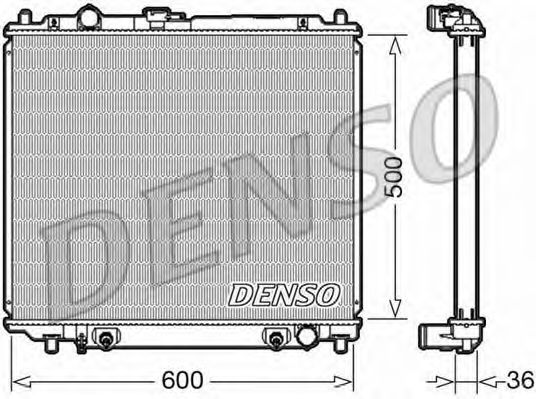 Радиатор, охлаждение двигателя DENSO DRM45003