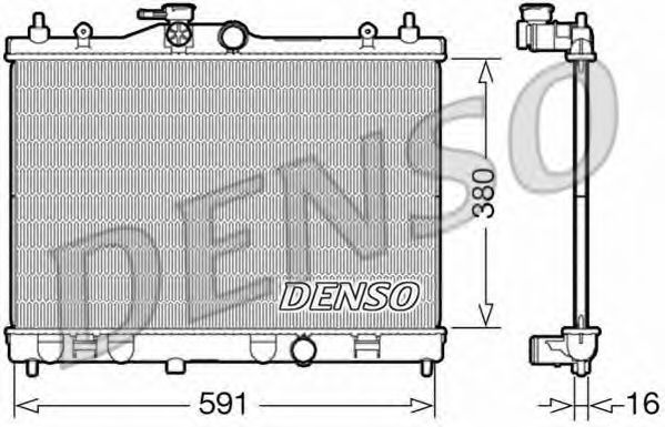 Радиатор, охлаждение двигателя DENSO DRM46040