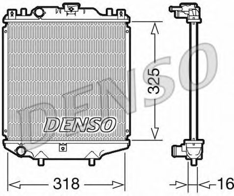 Радиатор, охлаждение двигателя DENSO DRM47029