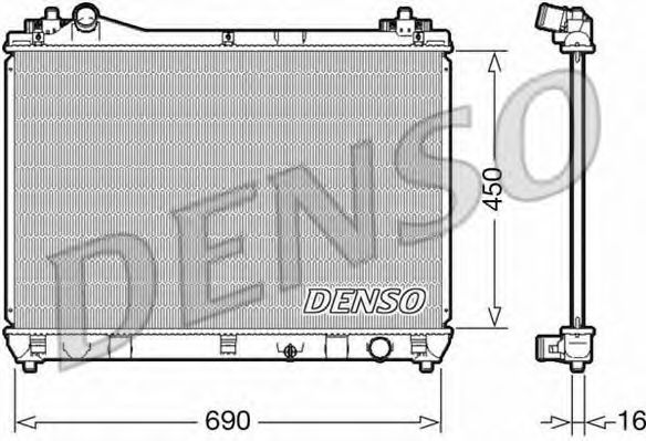 Радиатор, охлаждение двигателя DENSO DRM47031