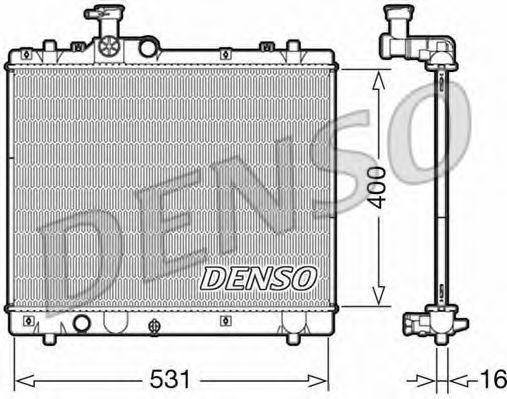 Радиатор, охлаждение двигателя DENSO DRM47034