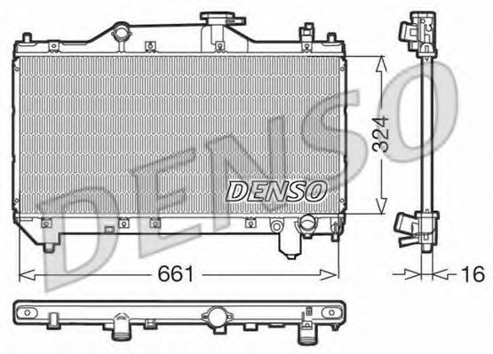 Радиатор, охлаждение двигателя DENSO DRM50031