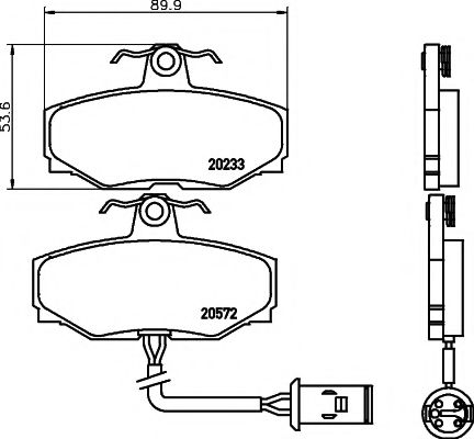 Комплект тормозных колодок, дисковый тормоз MINTEX MGB412