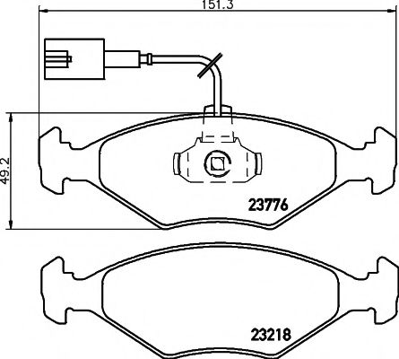Комплект тормозных колодок, дисковый тормоз MINTEX MDB2617
