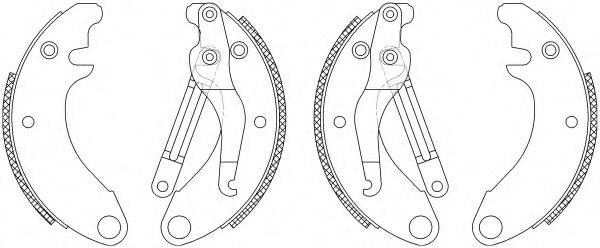 Комплект тормозных колодок MINTEX MSK007