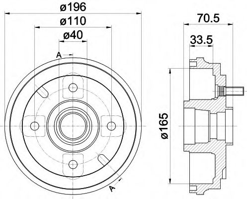 Тормозной барабан MINTEX MBD362