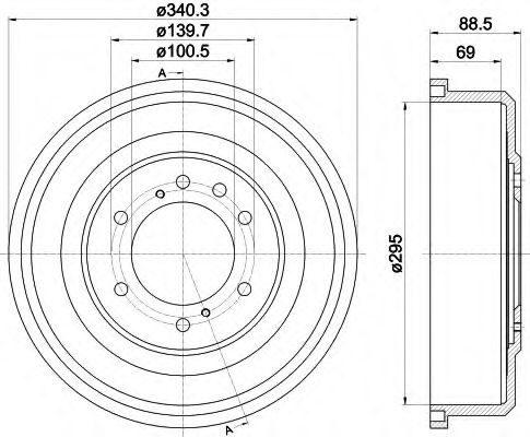 Тормозной барабан MINTEX MBD347