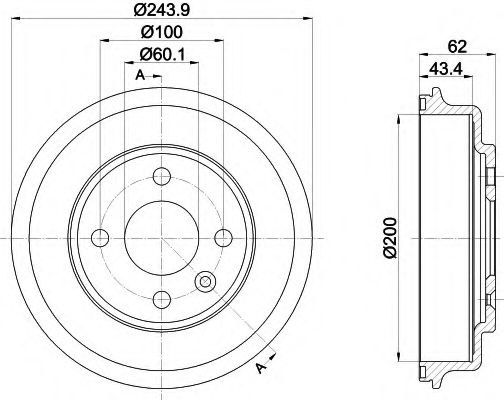 Тормозной барабан MINTEX MBD373