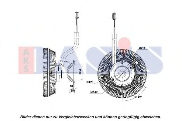 Сцепление, вентилятор радиатора AKS DASIS 278027N