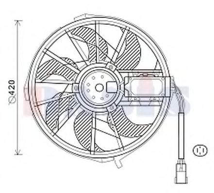 Вентилятор, охлаждение двигателя AKS DASIS 870454N