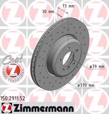 Тормозной диск ZIMMERMANN 150.2911.52