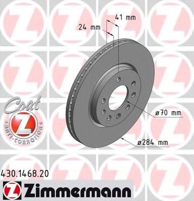 Тормозной диск ZIMMERMANN 430.1468.20