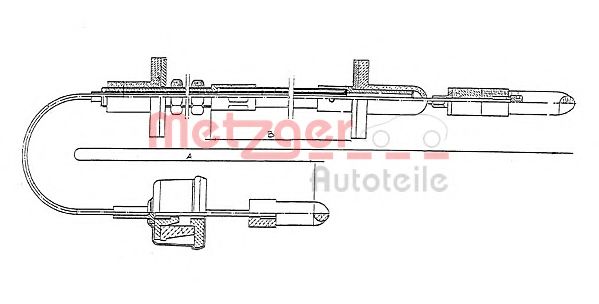 Трос, управление сцеплением METZGER 11.318