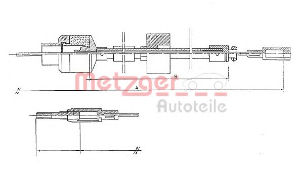 Трос, управление сцеплением METZGER 11.224