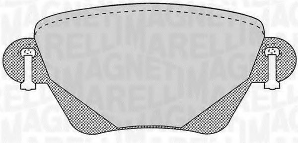 Комплект тормозных колодок, дисковый тормоз MAGNETI MARELLI 363916060265