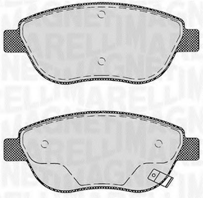 Комплект тормозных колодок, дисковый тормоз MAGNETI MARELLI 363916060561