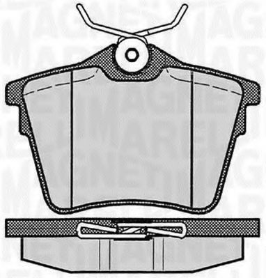 Комплект тормозных колодок, дисковый тормоз MAGNETI MARELLI 363916060616