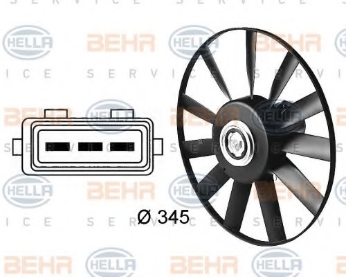 Вентилятор, охлаждение двигателя BEHR HELLA SERVICE 8EW 009 144-511