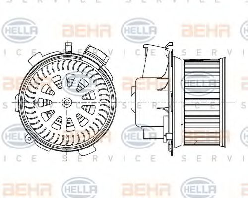 Вентилятор салона BEHR HELLA SERVICE 8EW 009 159-481