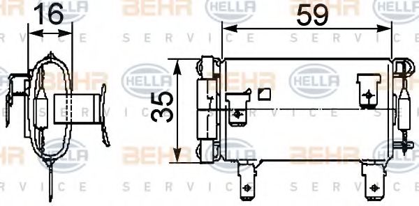 Сопротивление, вентилятор салона BEHR HELLA SERVICE 9ML 351 029-381