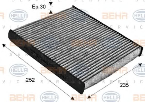 Фильтр, воздух во внутренном пространстве BEHR HELLA SERVICE 8FL 351 029-411