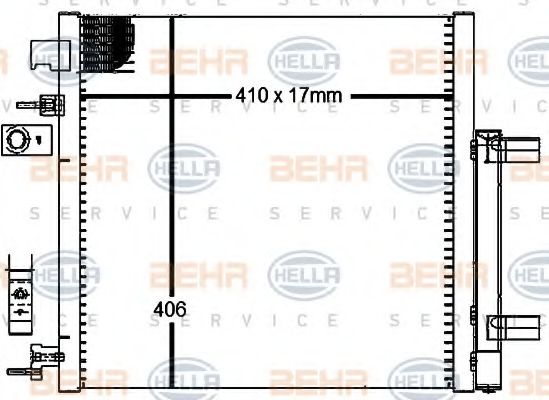 Конденсатор, кондиционер BEHR HELLA SERVICE 8FC 351 029-481