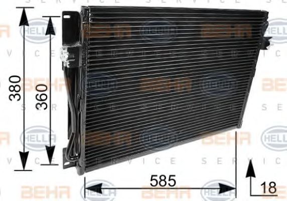 Конденсатор, кондиционер BEHR HELLA SERVICE 8FC 351 036-091