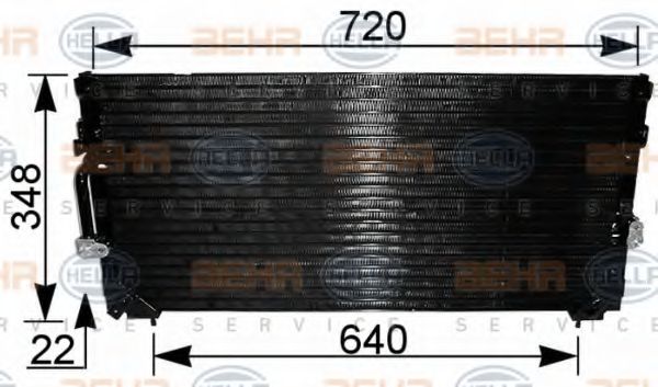 Конденсатор, кондиционер BEHR HELLA SERVICE 8FC 351 036-601