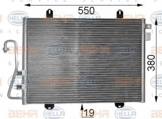 Конденсатор, кондиционер BEHR HELLA SERVICE 8FC 351 037-541