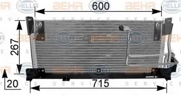 Конденсатор, кондиционер BEHR HELLA SERVICE 8FC 351 037-581