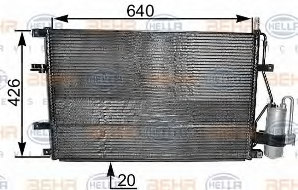 Конденсатор, кондиционер BEHR HELLA SERVICE 8FC 351 037-641